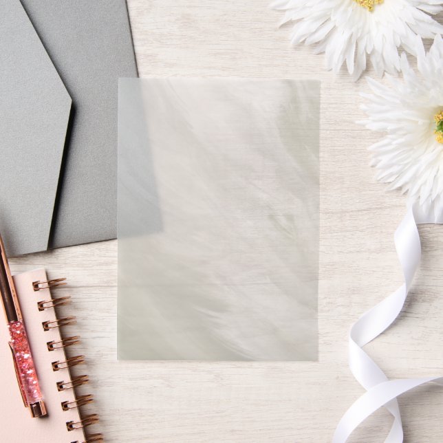 Dark Green Streaks  Vellum Invitations (Wedding)