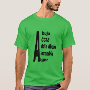Dark green T-shirt with clover for men AFRICA TOUR