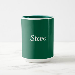 Dark Green Template, white text, Mug
