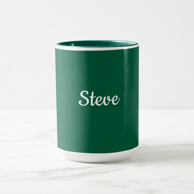 Dark Green Template, white text, Mug (Center)