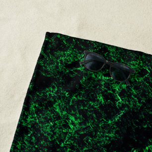 Dark green texture, destroyed or corroded sponge beach towel