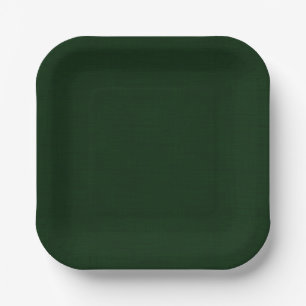 Dark green textured paper plate