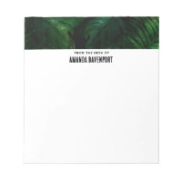 Dark Green Tropical Leaves Border
