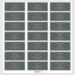 Dark Green | Wedding Guest Address Labels<br><div class="desc">These dark green wedding guest address labels are perfect for your modern minimalist green and beige wedding. Keep it as is,  or choose to personalise it with your own artwork!</div>