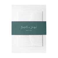 Dark Green | Wedding Invitation Belly Band