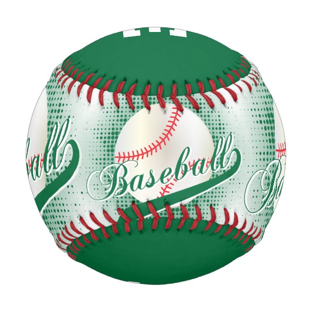 Dark Green | White Retro Baseball Sports (Back)