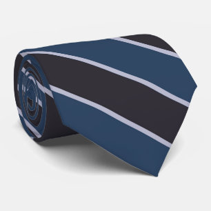 Dark Greenish Purplish Blue And Lavender Stripes   Tie