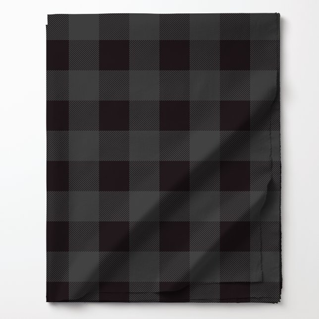 Dark Grey and Black Buffalo Plaid Pattern Fabric (Creator Uploaded)