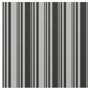 Dark Grey and Black Coloured Striped/Lined Pattern Fabric