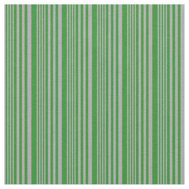 Dark Grey and Forest Green Coloured Stripes Fabric (Close Up)