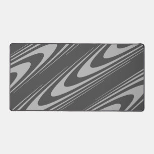 dark grey and white decorative desk mat