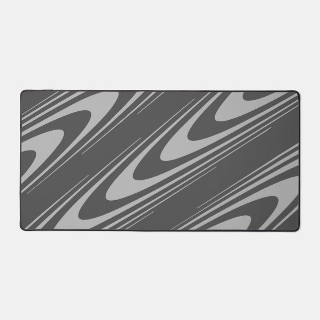 dark grey and white decorative desk mat (Front)
