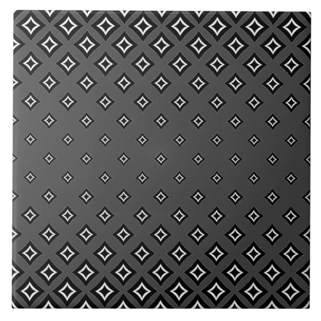 Dark Grey Background and Geometric Square Pattern Tile (Front)