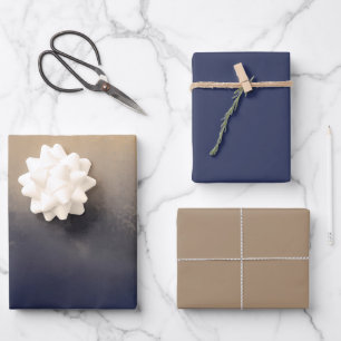 Dark Grey Beige Moody  Wrapping Paper Sheet