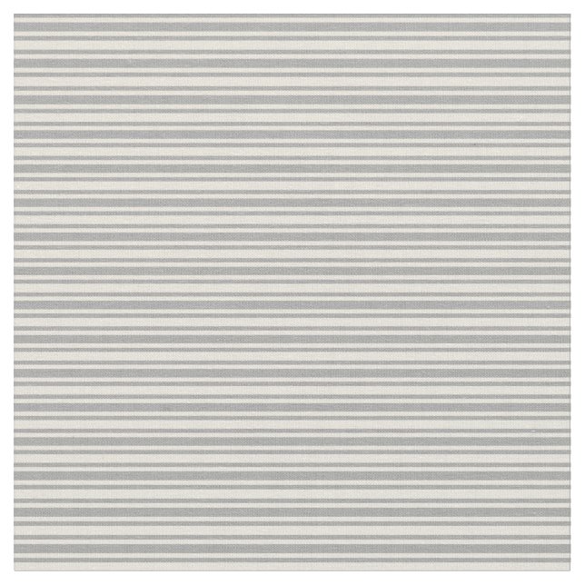 Dark Grey & Beige Pattern of Stripes Fabric (Close Up)