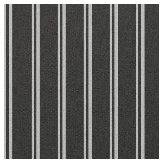Dark Grey & Black Coloured Pattern of Stripes Fabric (Close Up)