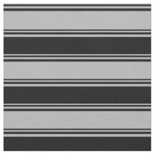Dark Grey & Black Coloured Stripes Pattern Fabric