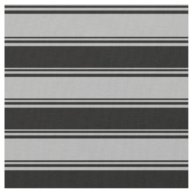 Dark Grey & Black Coloured Stripes Pattern Fabric (Close Up)