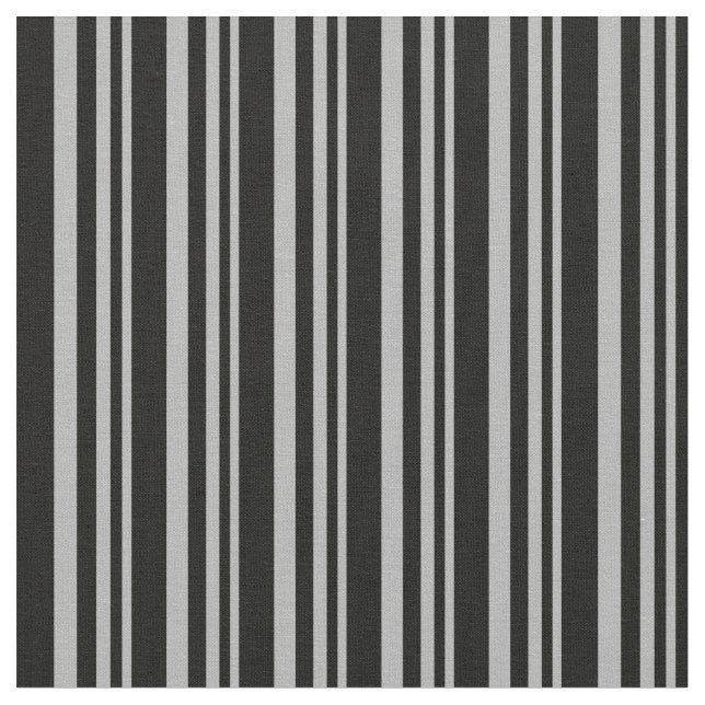 Dark Grey & Black Lines/Stripes Pattern Fabric (Close Up)