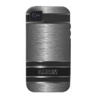 Dark Grey & Black Metallic Brushed Aluminium Look