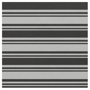 Dark Grey & Black Striped Pattern Fabric