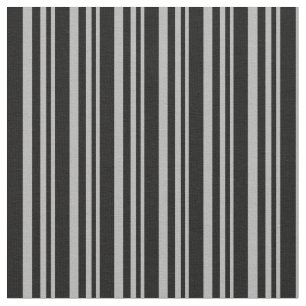 Dark Grey & Black Striped Pattern Fabric