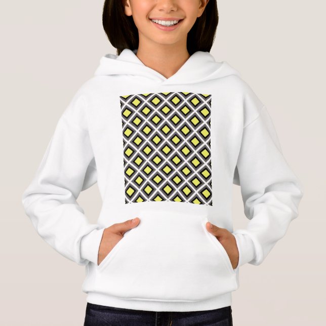 Dark Grey, Black, Yellow Ikat Diamonds by STaylor (Front)