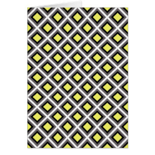 Dark Grey, Black, Yellow Ikat Diamonds by STaylor