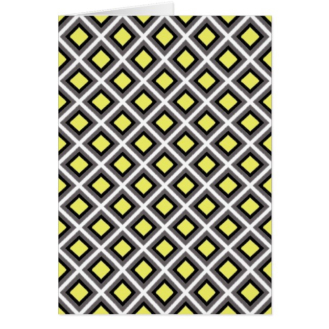 Dark Grey, Black, Yellow Ikat Diamonds by STaylor (Front)