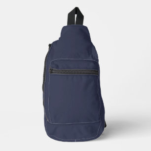 Dark Grey Blue Custom Personalised Sling Bag