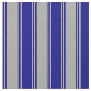 Dark Grey & Blue Lines Fabric