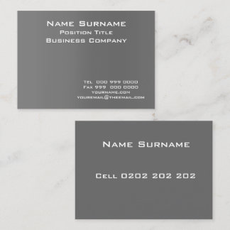 Dark Grey business card