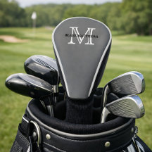 Dark Grey Classic Custom Monogram & Name
