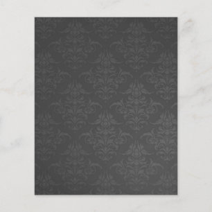 Dark grey damask pattern scrapbook