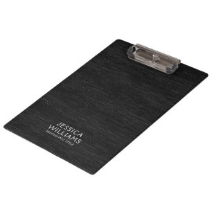 Dark Grey Fabric Texture Light Grey Typography Clipboard
