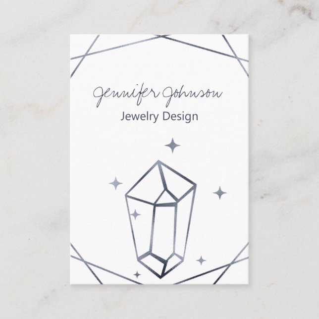 Dark Grey Foil Business Card (Front)