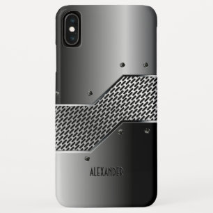 Dark Grey Geometric Metallic Design Case-Mate iPhone Case