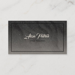 Dark Grey Glitter Business Card