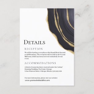 Dark grey golden agate enclosure card