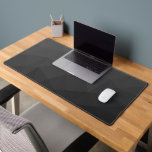 Dark grey gradient geometric mesh pattern desk mat<br><div class="desc">Unique cool desk mat for his office,  room,  work,  man cave,  gaming room.. 
Dark grey gradient geometric mesh pattern triangles ombre.</div>