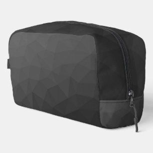 Dark Grey gradient geometric mesh pattern Dopp Kit