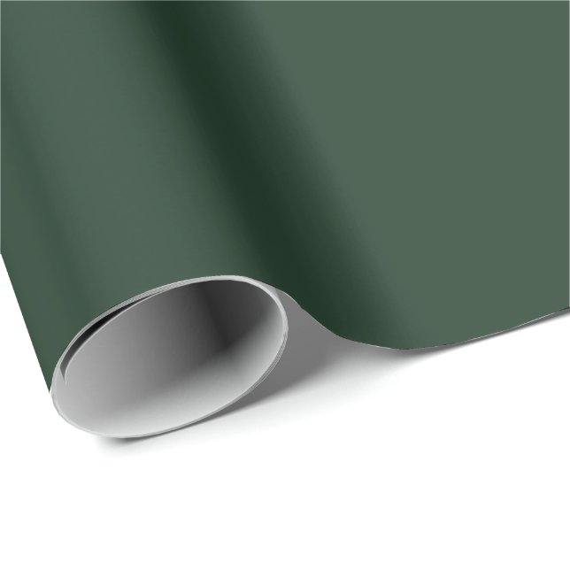 Dark Grey Green Wrapping Paper (Roll Corner)