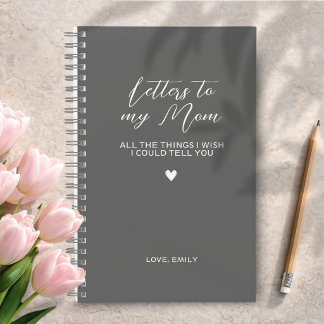 Dark Grey Grief Journal for Loss of Mother