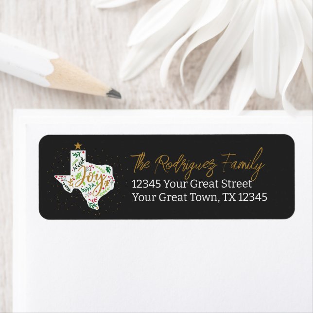 Dark Grey Joy Holiday Leaves Texas Shape (Insitu)