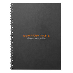Dark Grey Leather Look Customised Notebook