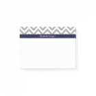 Dark Grey Lg Chevron Navy Blue Name Monogram