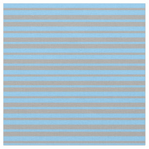Dark Grey & Light Sky Blue Coloured Lines Pattern Fabric