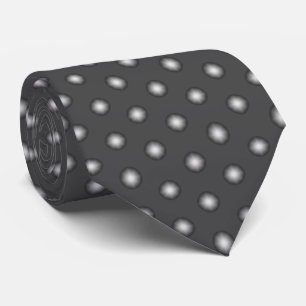 Dark Grey Modern Polka Dot Pattern Tie