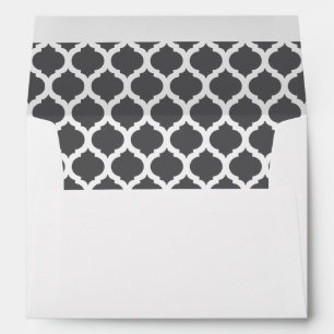 Dark Grey Moroccan Pattern A7 Envelopes