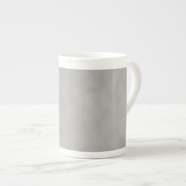 Dark Grey Parchment Texture Background Bone China Mug (Front Right)